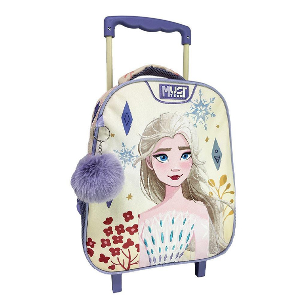 ΣΧΟΛΙΚΗ ΤΣΑΝΤΑ ΤΡΟΛΕΪ ΝΗΠΙΟΥ DISNEY FROZEN WHITE MUST TEAM 2 ΘΗΚΕΣ