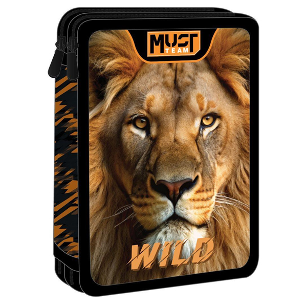 ΣΧΟΛΙΚΗ ΚΑΣΕΤΙΝΑ ΔΙΠΛΗ ΓΕΜΑΤΗ MUST TEAM WILD AFRICAN LION