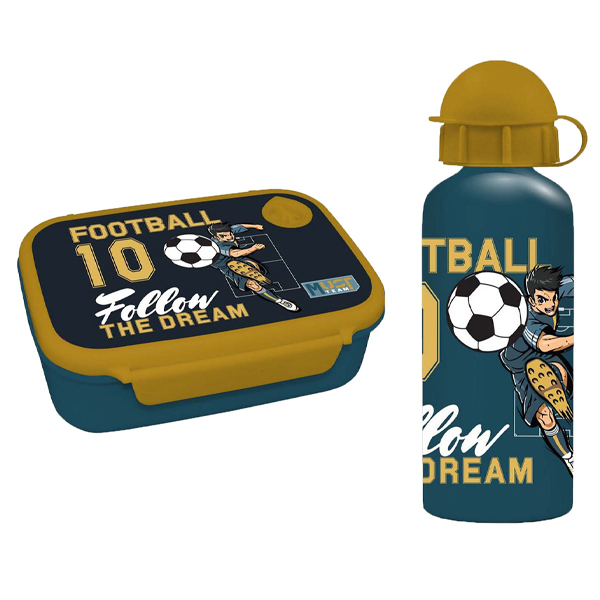 ΣΕΤ ΦΑΓΗΤΟΥ MUST TEAM FOOTBALL ΦΑΓΗΤΟΔΟΧΕΙΟ 800ML-ΠΑΓΟΥΡΙ ΑΛΟΥΜΙΝΙΟΥ 500ML