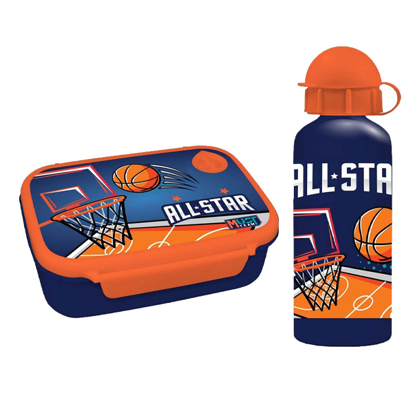 ΣΕΤ ΦΑΓΗΤΟΥ MUST TEAM BASKETBALL ΦΑΓΗΤΟΔΟΧΕΙΟ 800ML-ΠΑΓΟΥΡΙ ΑΛΟΥΜΙΝΙΟΥ 500ML