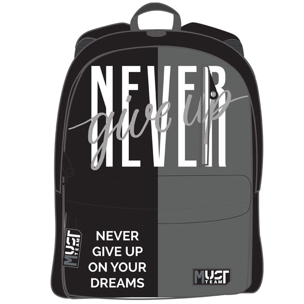 ΤΣΑΝΤΑ ΠΛΑΤΗΣ MUST TEAM INSPIRATION NEVER GIVE UP 1 ΚΕΝΤΡΙΚΗ ΘΗΚΗ