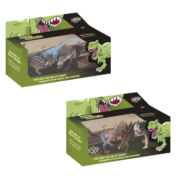 ΔΕΙΝΟΣΑΥΡΟΣ ΣΕΤ LUNA TOYS 4 ΤΜΧ., 31X14X18,5 ΕΚ. ΣΕ 2 ΣΧΕΔΙΑ