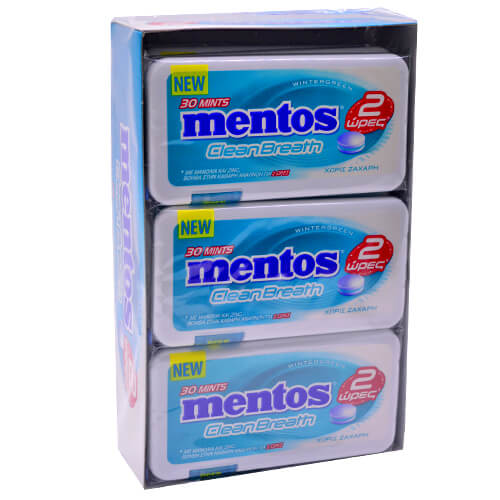 MENTOS CLEAN BREATH (12x21gr.) - (WINTERGREEN)