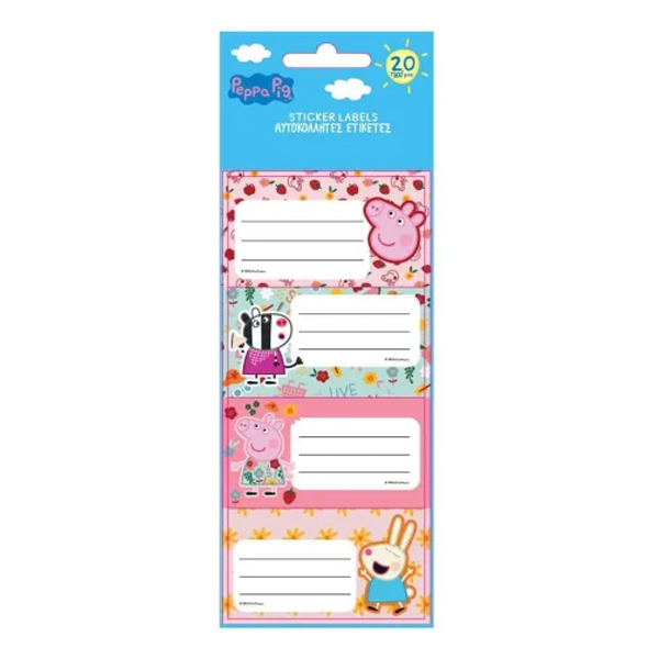 ΕΤΙΚΕΤΕΣ ΑΥΤΟΚ PEPPA PIG 20ΤΕΜ 5ΦΥΛΛΑ