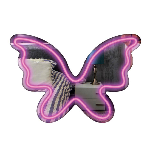 ΚΑΘΡΕΦΤΗΣ NEON LED ΠΕΤΑΛΟΥΔΑ ΡΟΖ 35X23.8 MOOD